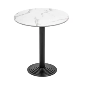 Stolik kawiarniany / kawowy / restauracyjny Fi70cm-Biały marmur
