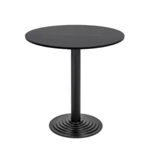Stolik kawiarniany / kawowy / restauracyjny Fi70cm - Czarny Marmur