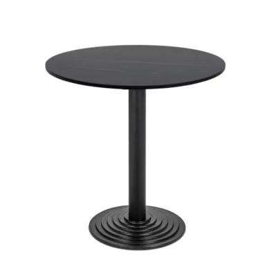 |  Stolik kawiarniany / kawowy / restauracyjny Fi70cm – Czarny Marmur | krzeslaonline.pl