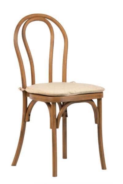 |  Krzesło kuchenne klasyczne rustykalne Vintage – Imitacja drewna + poduszka | krzeslaonline.pl
