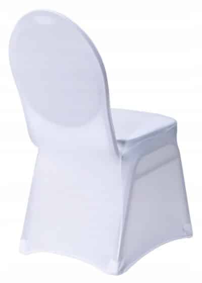 |  Zestaw krzesło bankietowe tapicerowane Wenecja czarna 20×20 i pokrowiec biały | krzeslaonline.pl