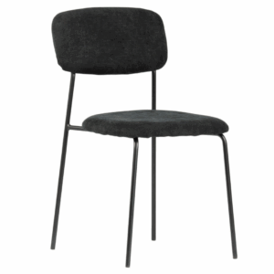 Krzesło tapicerowane w stylu skandynawskim Uno - kolor czarny