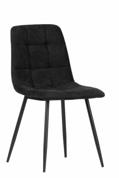 |  Krzesło tapicerowane skandynawskie Teddy – kolor czarny | krzeslaonline.pl