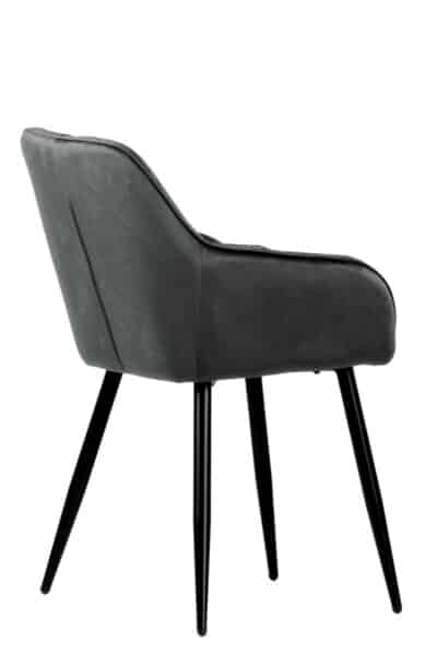 |  Krzesło tapicerowane welurowe Imperio – kolor szary | krzeslaonline.pl