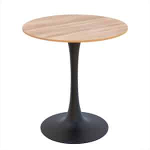 Stolik kawiarniany zewnętrzny ogrodowy imitacja drewna Fi70 - kolor jasny