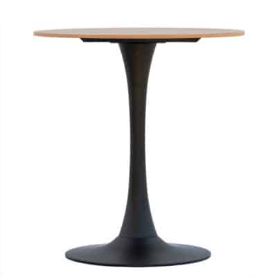 |  Stolik kawiarniany zewnętrzny ogrodowy imitacja drewna Fi70 – kolor jasny | krzeslaonline.pl