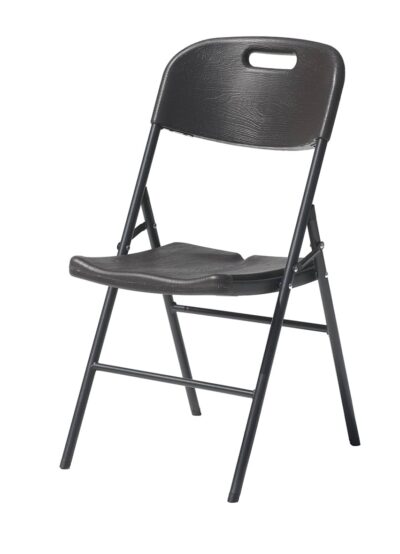 |  Krzesło cateringowe ogrodowe składane grafitowo-brunatne zestaw x4 | krzeslaonline.pl