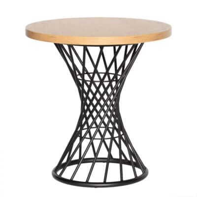 |  Stolik kawiarniany loftowy okrągły ażurowy fi68cm dąb lancelot | krzeslaonline.pl