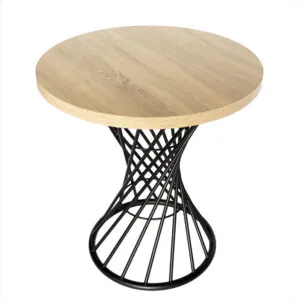 |  Stolik kawiarniany loft okrągły ażurowy fi68cm 0399-ARP sonoma | krzeslaonline.pl