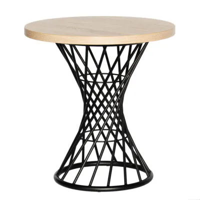 |  Stolik kawiarniany loft okrągły ażurowy fi68cm 0399-ARP sonoma | krzeslaonline.pl