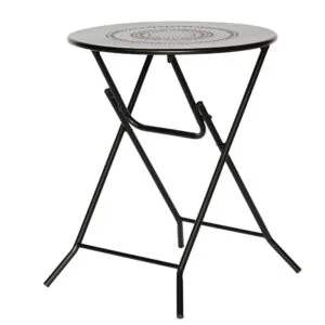 Stolik składany ogrodowy czarny Fi60cm Black Premium