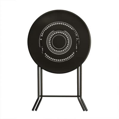 |  Stolik składany ogrodowy czarny Fi60cm Black Premium | krzeslaonline.pl