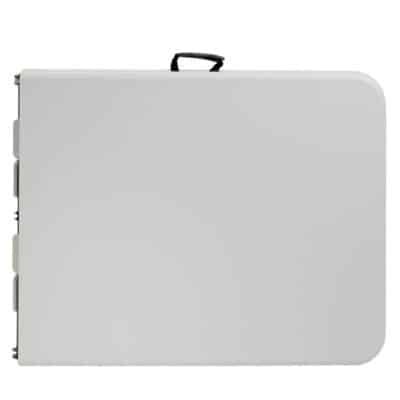 |  Zestaw cateringowy ogrodowy biały składany – stół 180x74cm + 6 krzeseł Black Premium | krzeslaonline.pl