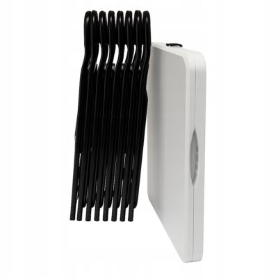 |  Zestaw cateringowy ogrodowy biały składany – stół 180x74cm + 6 krzeseł Black Premium | krzeslaonline.pl