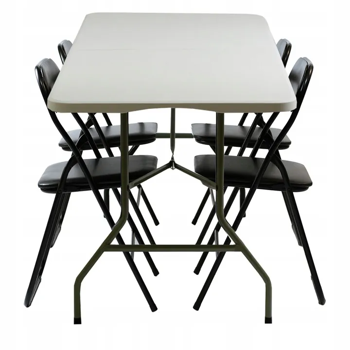 Zestaw cateringowy ogrodowy biały składany – stół 180x74cm + 4 krzesła Black Premium | krzeslaonline.pl | Zestaw cateringowy ogrodowy biały składany – stół 180x74cm + 4 krzesła Black Premium | krzeslaonline.pl