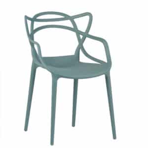 Krzesło nowoczesne skandynawskie ażurowe Split - szałwiowe