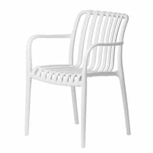 |  Krzesło ogrodowe ażurowe Aura – białe | krzeslaonline.pl