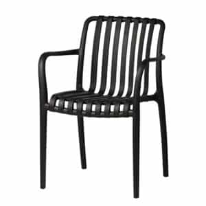 |  Krzesło ogrodowe ażurowe Aura – czarne | krzeslaonline.pl