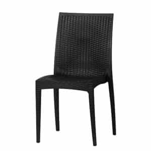 Krzesło ogrodowe Havana - imitacja rattanu czarne