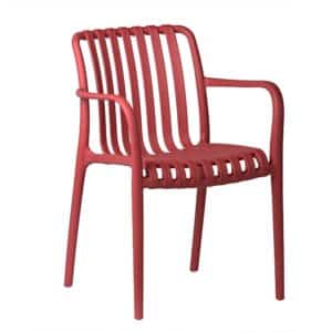 |  Krzesło ogrodowe ażurowe Aura – czerwone | krzeslaonline.pl
