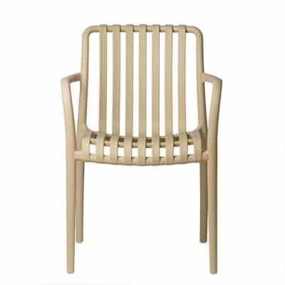 |  Krzesło ogrodowe ażurowe Aura – beżowe | krzeslaonline.pl