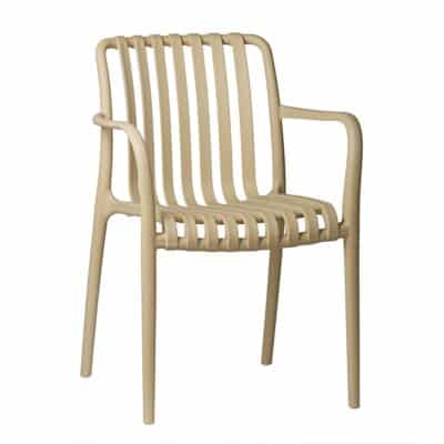 |  Krzesło ogrodowe ażurowe Aura – beżowe | krzeslaonline.pl