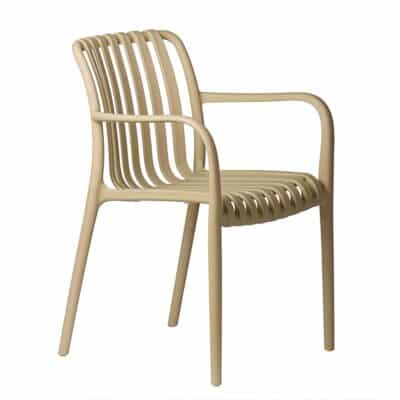 |  Krzesło ogrodowe ażurowe Aura – beżowe | krzeslaonline.pl