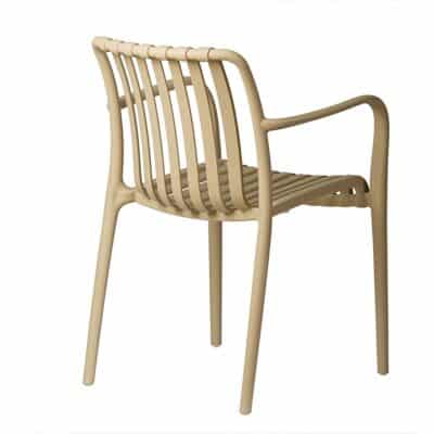 |  Krzesło ogrodowe ażurowe Aura – beżowe | krzeslaonline.pl