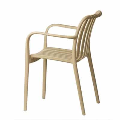 |  Krzesło ogrodowe ażurowe Aura – beżowe | krzeslaonline.pl