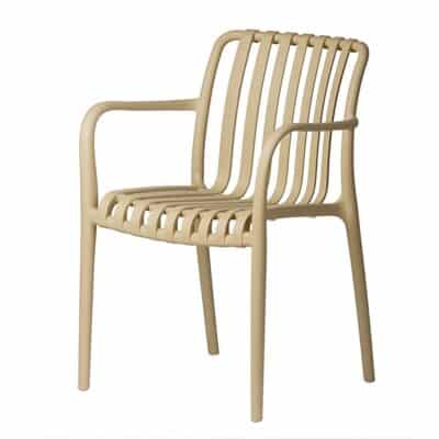 |  Krzesło ogrodowe ażurowe Aura – beżowe | krzeslaonline.pl