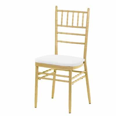 |  Krzesło weselne amerykańskie Chiavari z poduszką – kolor złoty | krzeslaonline.pl