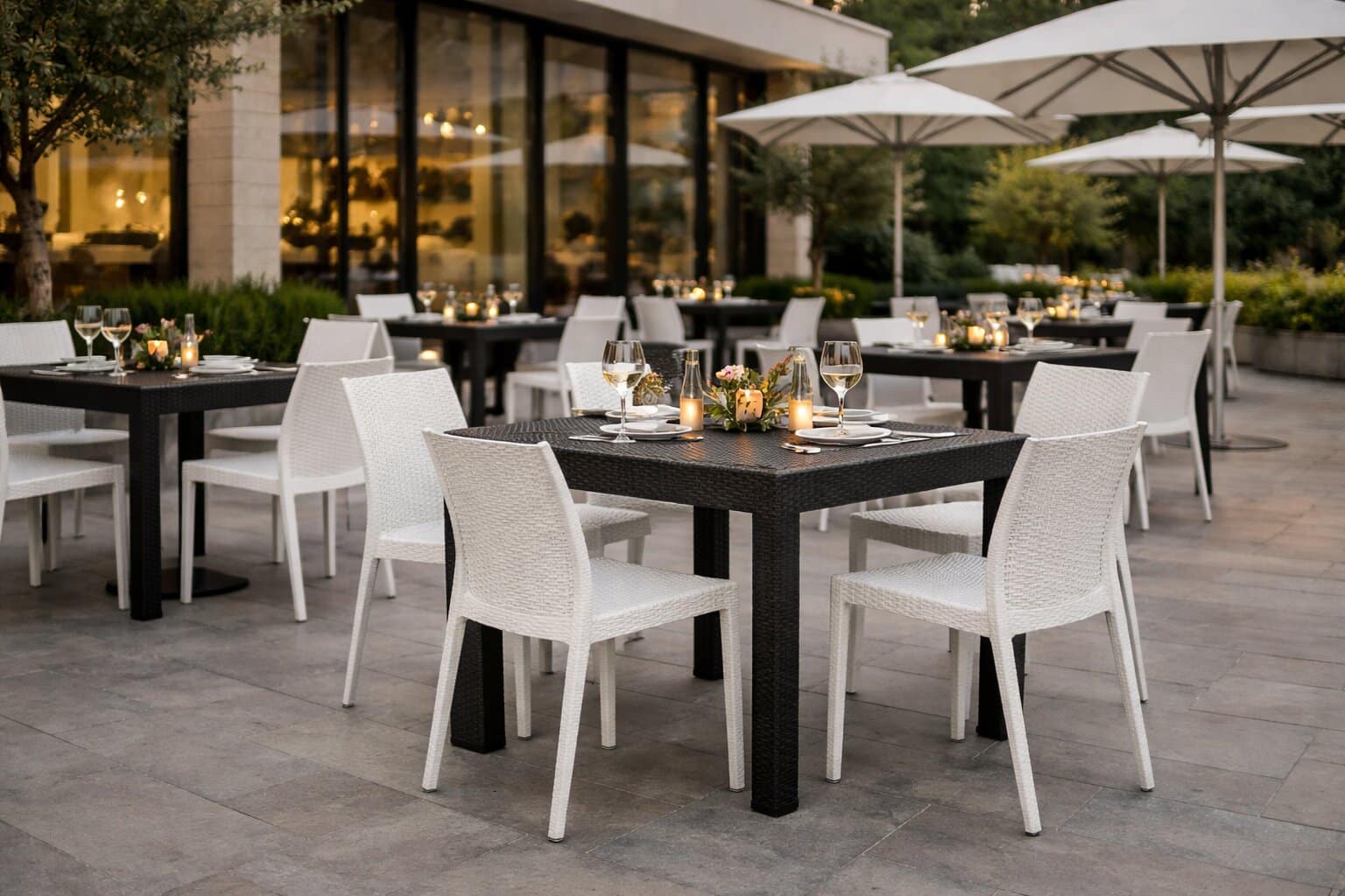 krzesło ogrodowe havana czarne - realizacja 