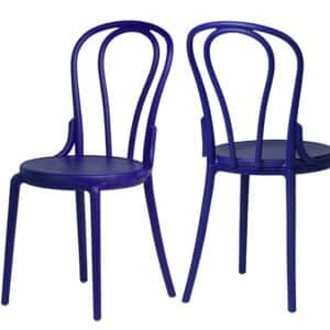 Krzesło kuchenne klasyczne rustykalne Vintage - niebieskie