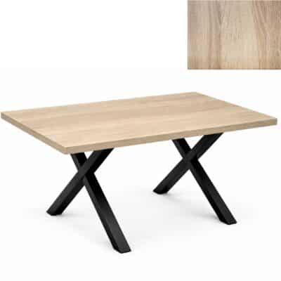 |  Stół industrialny loftowy bankietowy X 120x80x3,6cm dąb sonoma | krzeslaonline.pl