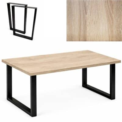 |  Stół industrialny loftowy bankietowy K 120x80x3,6cm dąb sonoma | krzeslaonline.pl