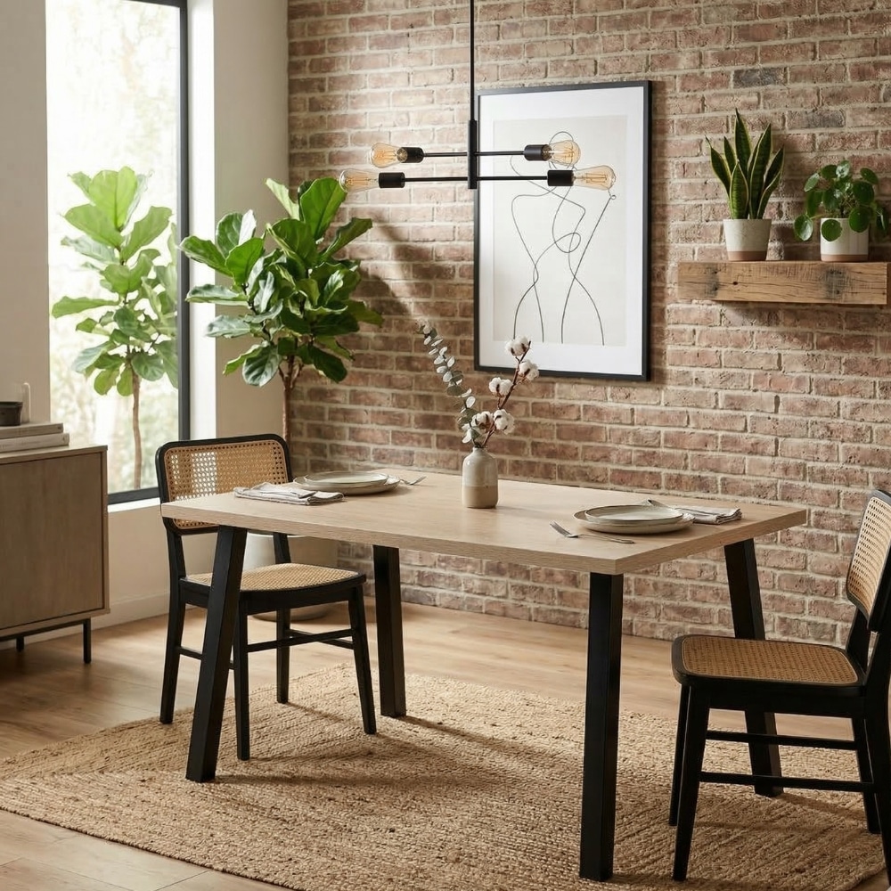 stół loftowy bankietowy dąb sonoma 120x80cm|  Stół industrialny loftowy bankietowy 120x80x3,6cm dąb sonoma | krzeslaonline.pl
