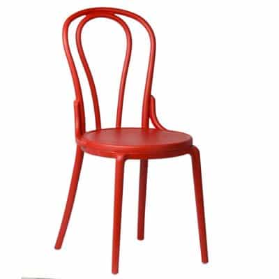 |  Krzesło kuchenne klasyczne rustykalne Vintage – czerwone | krzeslaonline.pl