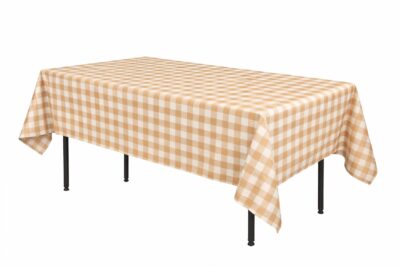 |  Obrus na stół “Krata Włoska” 240×160 cm biało-beżowy | krzeslaonline.pl