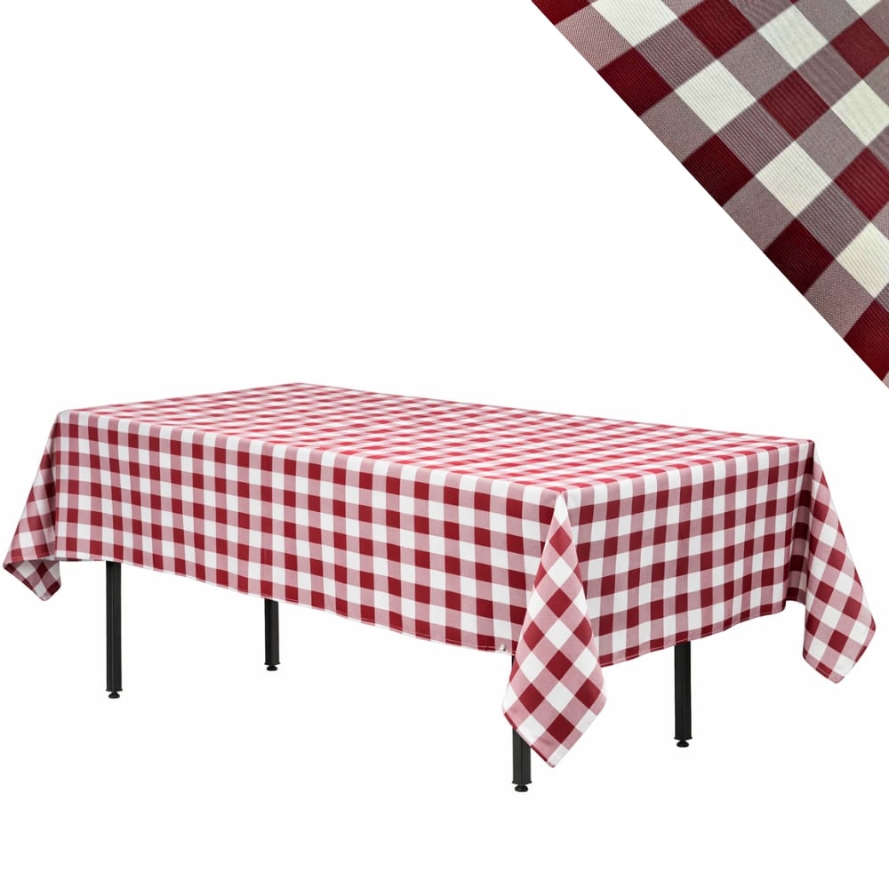 Obrus na stół “Krata Włoska” 240×160 cm biało-bordowy | krzeslaonline.pl | Obrus na stół “Krata Włoska” 240×160 cm biało-bordowy | krzeslaonline.pl