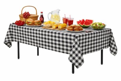 Obrus na stół “Krata Włoska” 240×160 cm biało-czarny | krzeslaonline.pl | Obrus na stół “Krata Włoska” 240×160 cm biało-czarny | krzeslaonline.pl