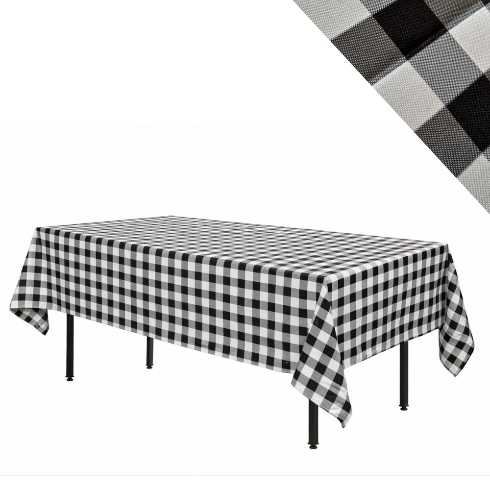 Obrus na stół “Krata Włoska” 240×160 cm biało-czarny | krzeslaonline.pl | Obrus na stół “Krata Włoska” 240×160 cm biało-czarny | krzeslaonline.pl