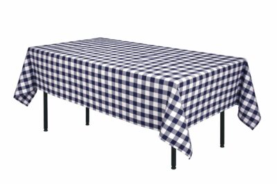 |  Obrus na stół “Krata Włoska” 240×160 cm biało-niebieski | krzeslaonline.pl