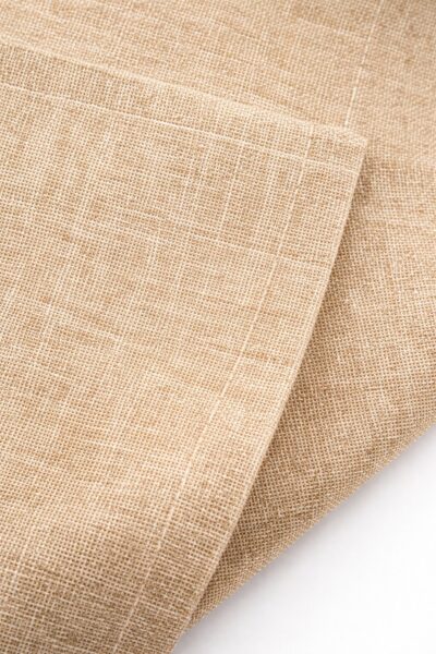 Obrus płócienny beżowy “Boho” Fi320cm na stół bankietowy – imitacja lnu | krzeslaonline.pl | Obrus płócienny beżowy “Boho” Fi320cm na stół bankietowy – imitacja lnu | krzeslaonline.pl