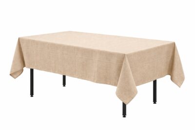 Obrus płócienny beżowy “Boho” 240x160cm na stół bankietowy – imitacja lnu | krzeslaonline.pl | Obrus płócienny beżowy “Boho” 240x160cm na stół bankietowy – imitacja lnu | krzeslaonline.pl