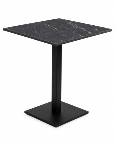 |  Stolik ogrodowy kawiarniany Patio blat HPL 68x68cm czarny – nero portoro | krzeslaonline.pl