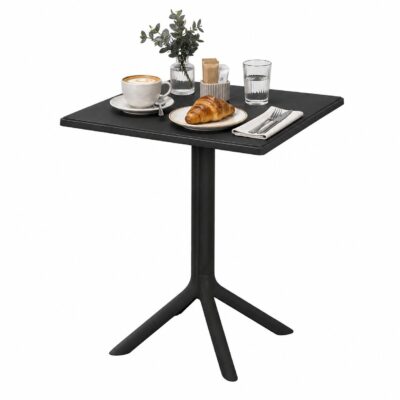 |  Stolik ogrodowy Solo PP stół zewnętrzny 60x60cm – czarny | krzeslaonline.pl