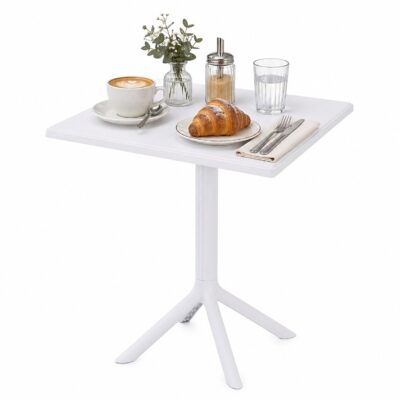 |  Stolik ogrodowy Solo PP stół zewnętrzny 60x60cm – biały | krzeslaonline.pl
