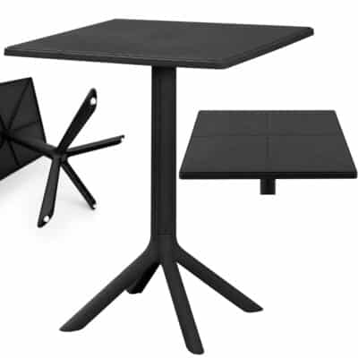 |  Stolik ogrodowy Solo PP stół zewnętrzny 60x60cm – czarny | krzeslaonline.pl