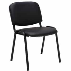 491f5b013fef9bf3f08a0999e413b1e9|  Krzesło konferencyjne tapicerowane ISO PVC – kolor czarny | krzeslaonline.pl