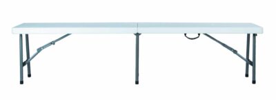 ed6a4fdea59cc906ba643e40e59781d2|  Ławka cateringowa składana biała 180x30cm powystawowe | krzeslaonline.pl